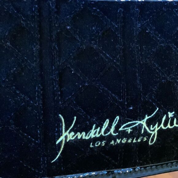 Kendall and Kylie black velvet and red shiny Crossbody and or make up bags. NWT - Picture 8 of 13